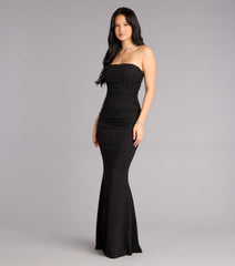 Darcy Glitter Strapless Mermaid Formal Dress