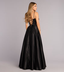 Gracelyn Satin Corset A-Line Gown