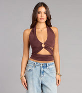 On Repeat Cutout Halter Top