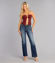 Major Vibe Faux Suede Cutout Tube Top