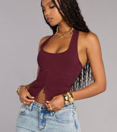 Casual Cutie Rib Knit Crop Top
