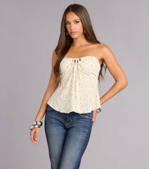 Soft Daydream Ditsy Floral Crop Top