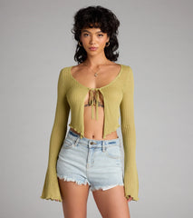 Caught Up Tie Front Knit Top
