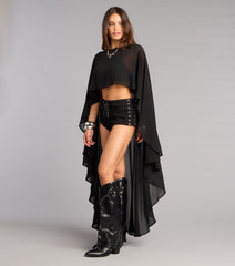 Not Subtle Chiffon Cape
