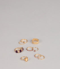 Quite Statement Nine-Pack Ring Set