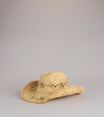 Sunlit Fringe Straw Cowboy Hat