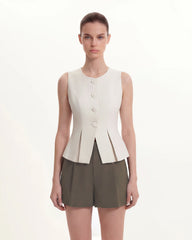 Structured Seam Round - Beige