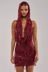 MOOD FOR THE NIGHT SEQUIN MINI DRESS