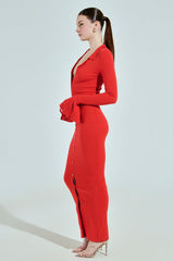 RUNNING LATE KNIT MAXI DRESS