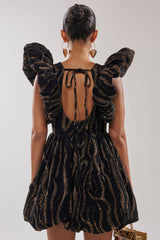 WILD HEART BROCADE BUBBLE MINI DRESS