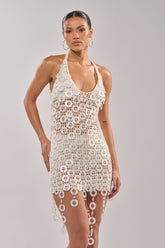 WHITE NOISE MINI DRESS