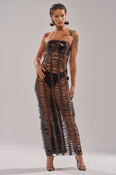 ONE OF ONE LACE UP MAXI DRESS