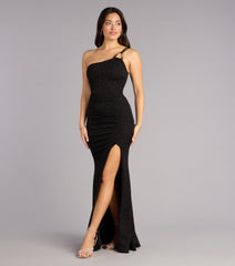 Margot Glitter One Shoulder Mermaid Formal Dress