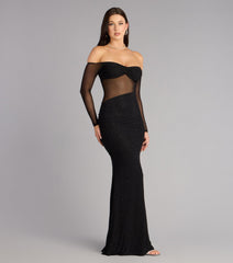 Azarliah Rhinestone Mesh Mermaid Formal Dress