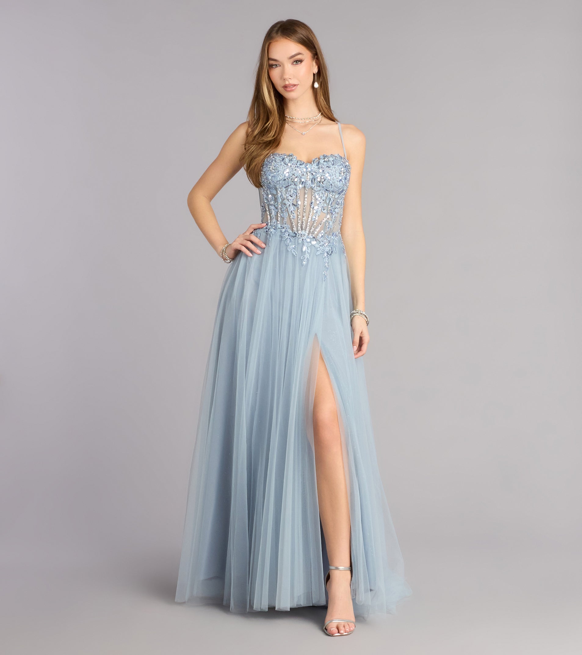 Melissa Corset Tulle A-Line Ball Gown