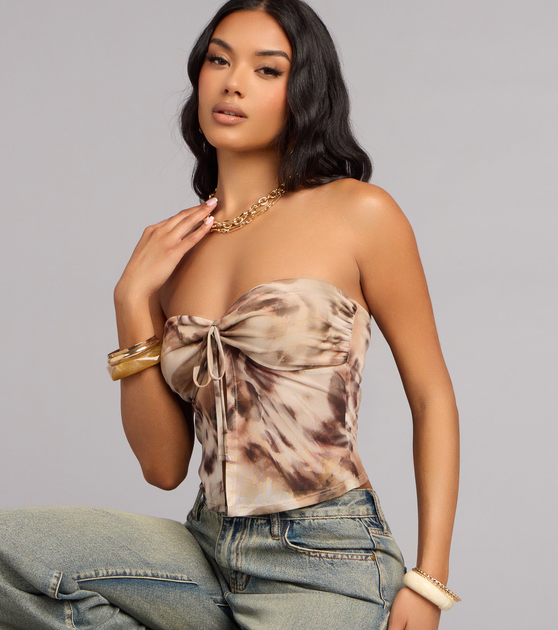 Desert Daydream Mesh Tube Top