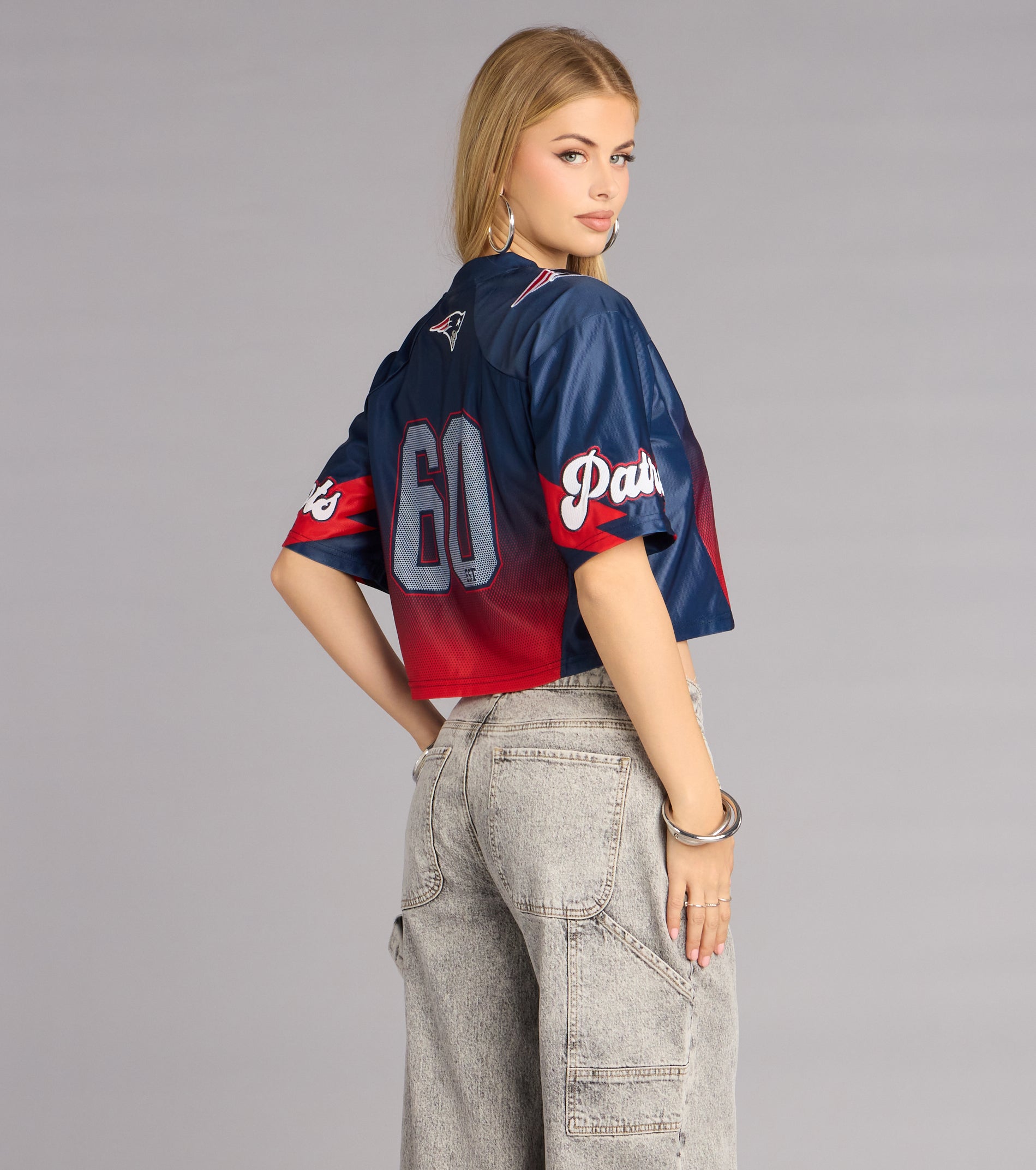 Ultra Game NFL New England Patriots Mesh Crop Top