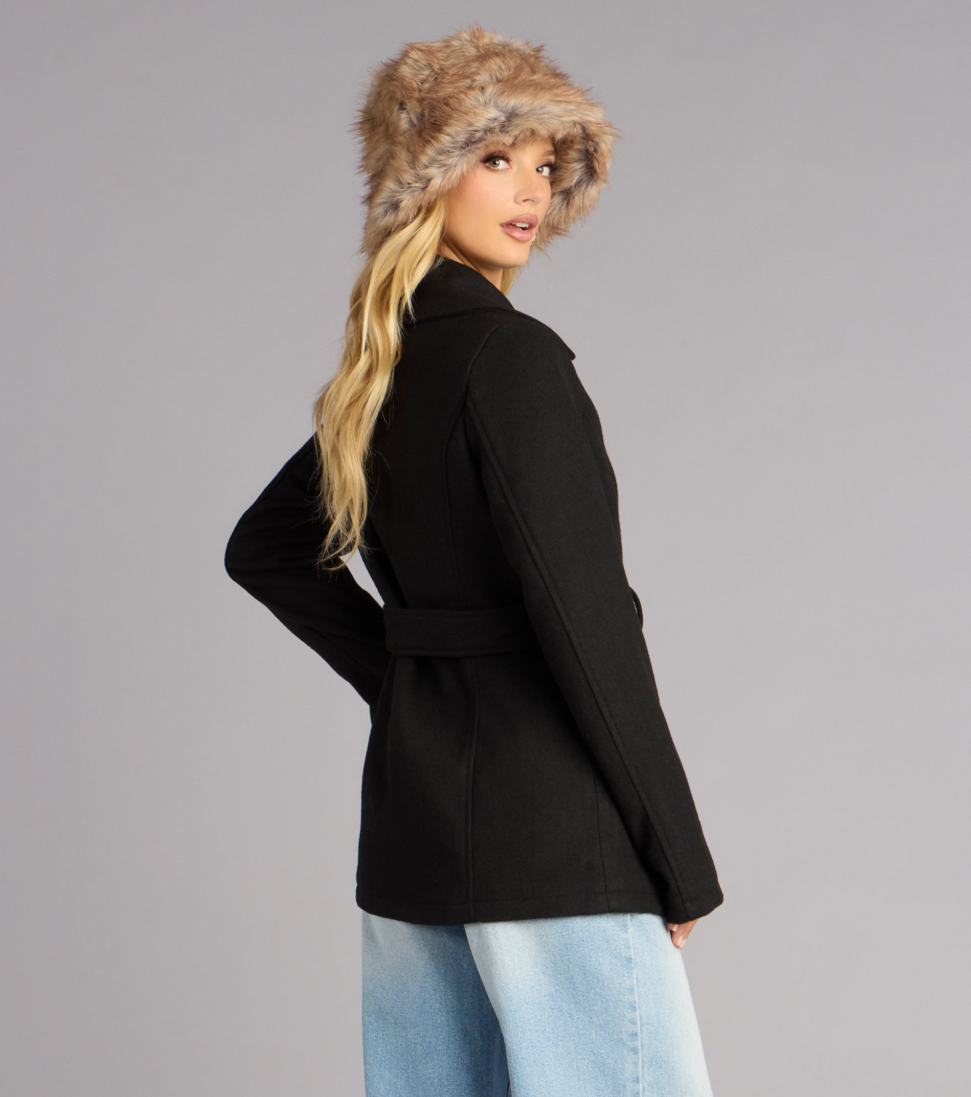 Chic And Snug Belted Button Coat