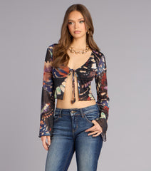 Flutter Feels Butterfly Crop Top