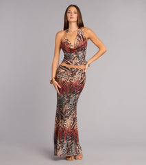 Untamed Vibes Animal Print Maxi Skirt