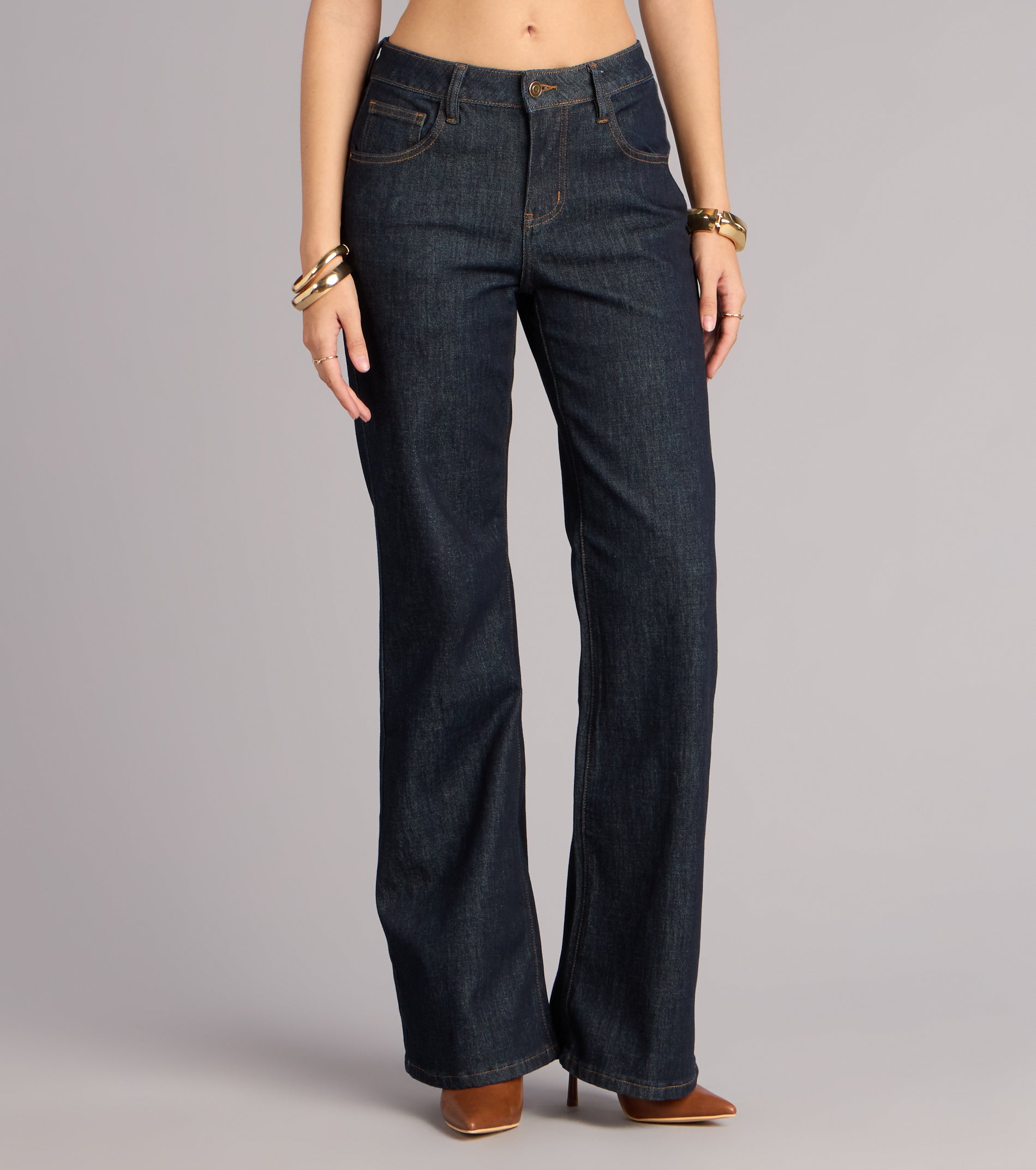 Effortlessly Dialed In Denim Flare Jeans