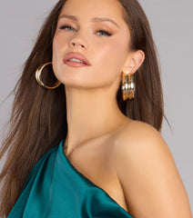 Statement Wide Hoop Earrings