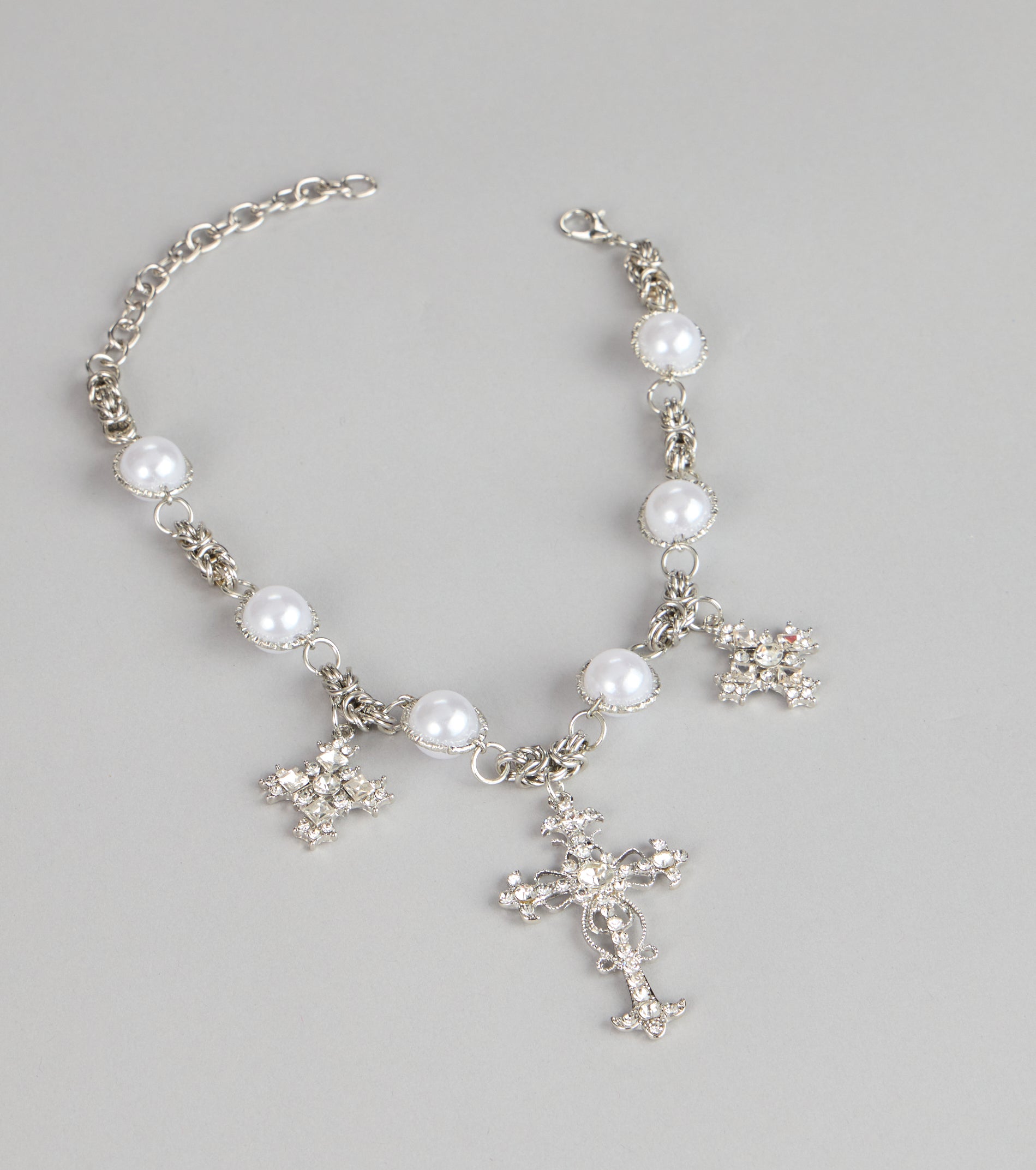 Gilded Drama Pearl Embellished Statement Necklace