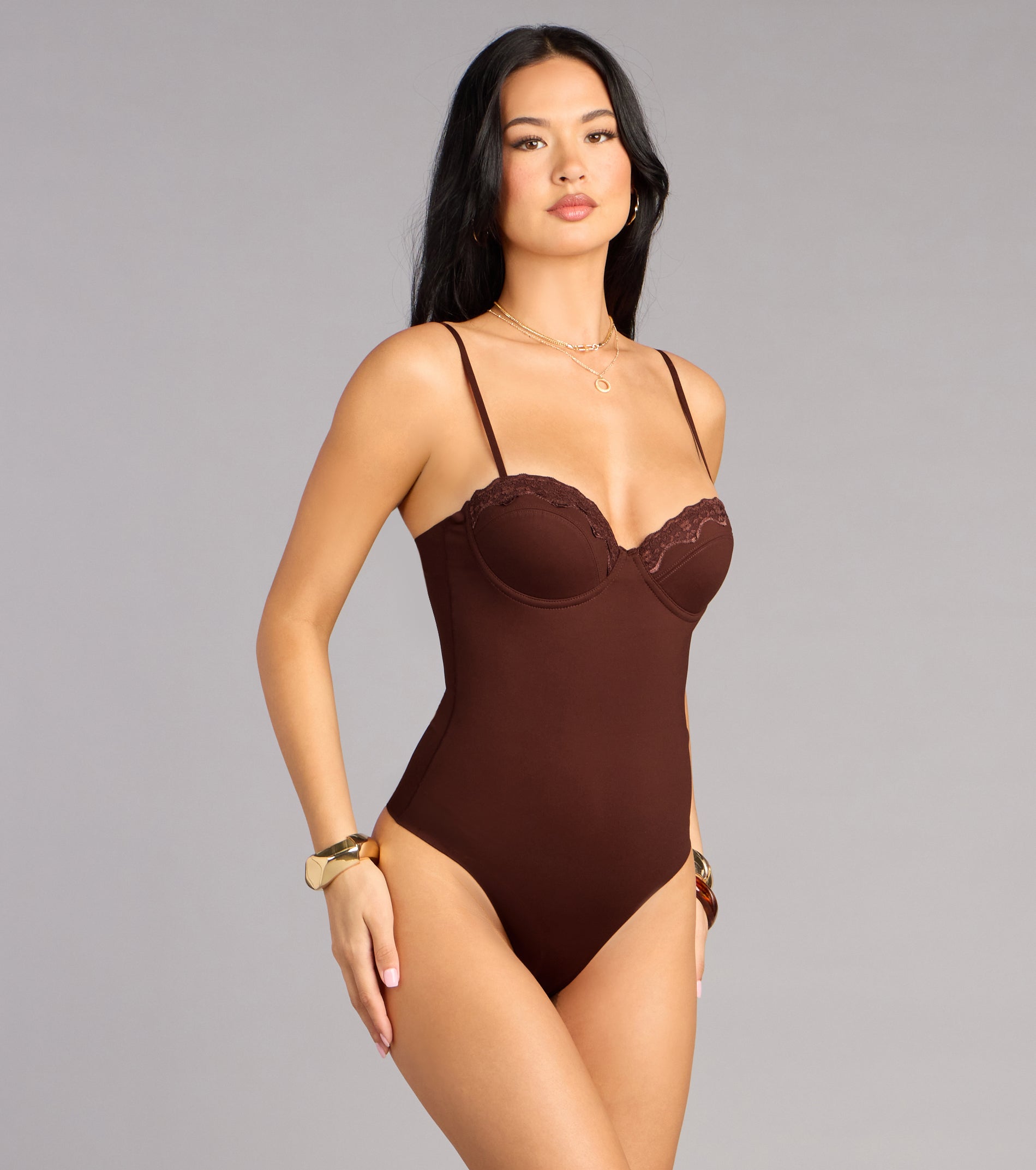 Undercover Chic Lace Trim Bodysuit