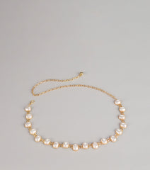 Polished Details Pearl Chain Belt