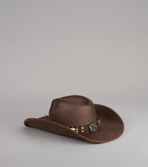 Desert Daydream Faux Leather Cowboy Hat
