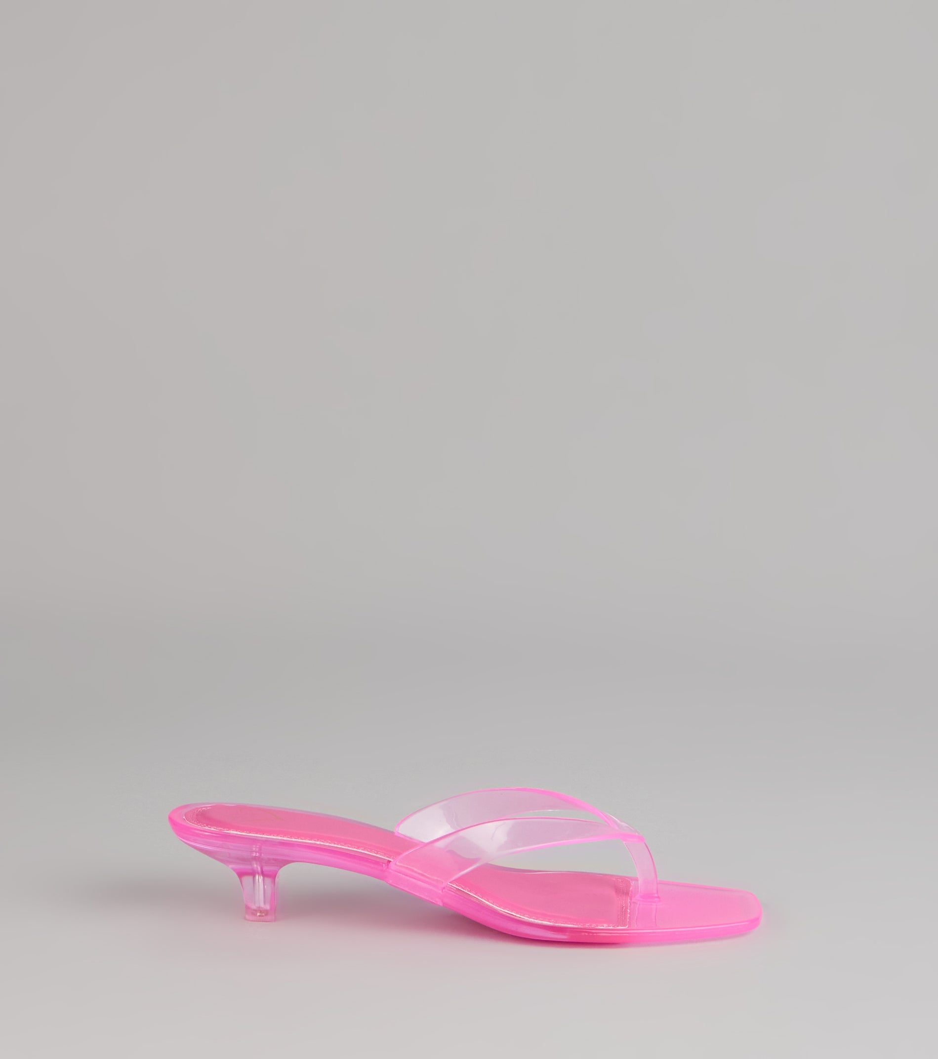 Clear Choice Jelly Thong Kitten Heels