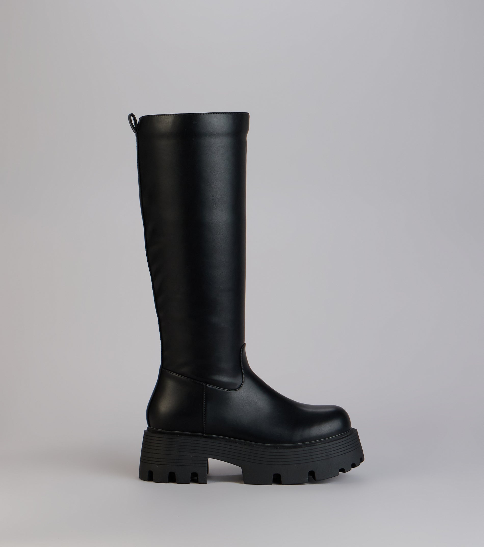 Built To Stomp Faux Leather Lug Boots