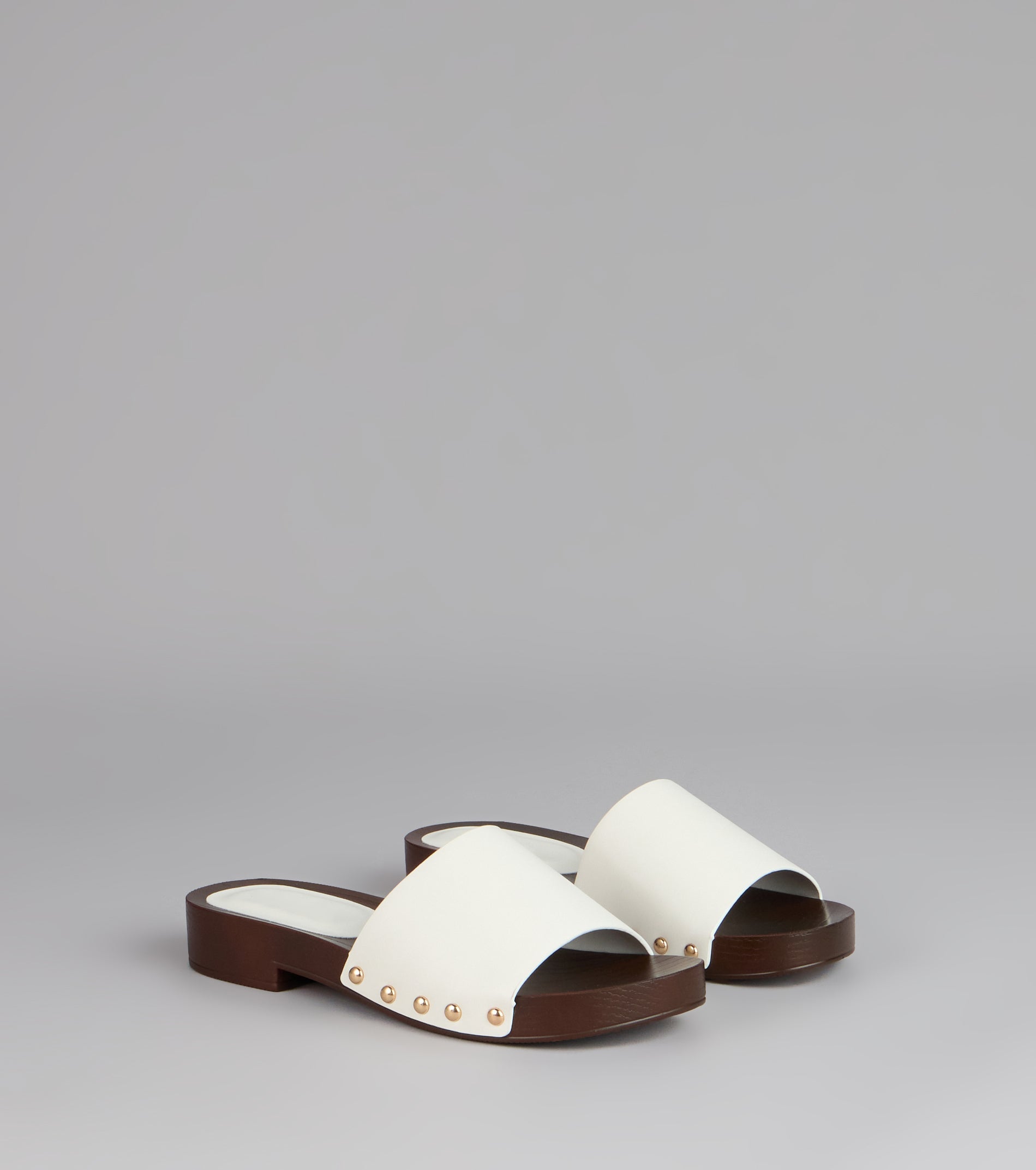 Easy Does It Wood Sole Slide Sandals