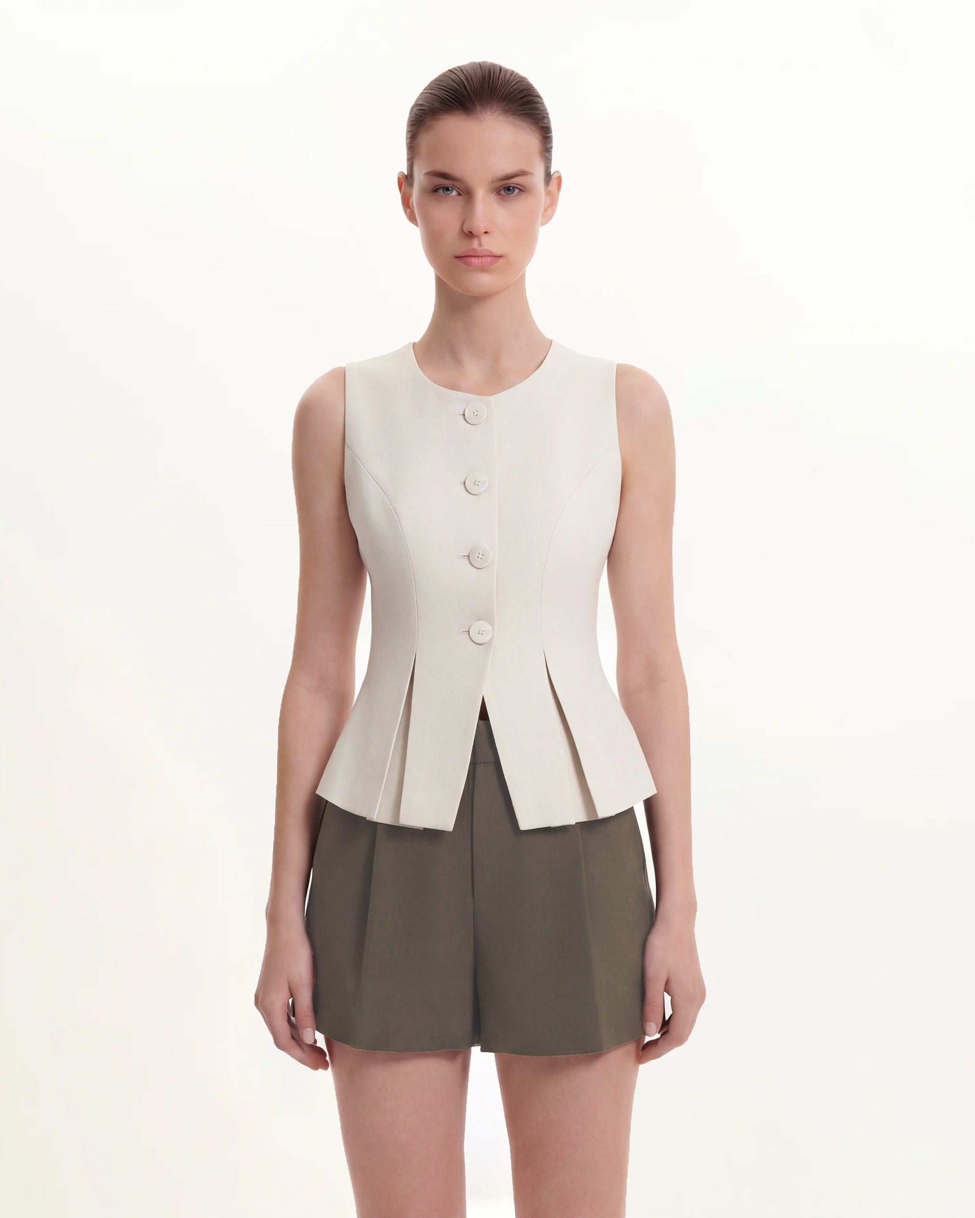 Structured Seam Round - Beige