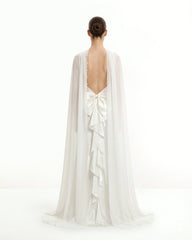 Tulle Cape Shawl - White