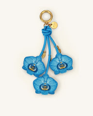 Orchid Bag Charm - Blue