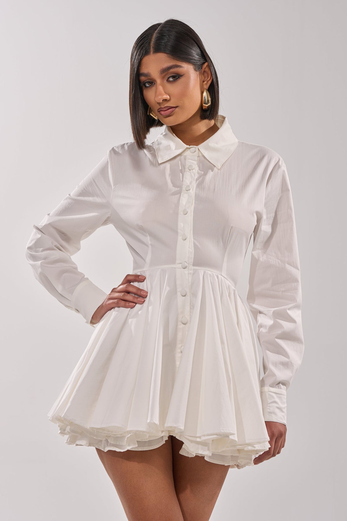 THE IT GIRL POPLIN MINI DRESS