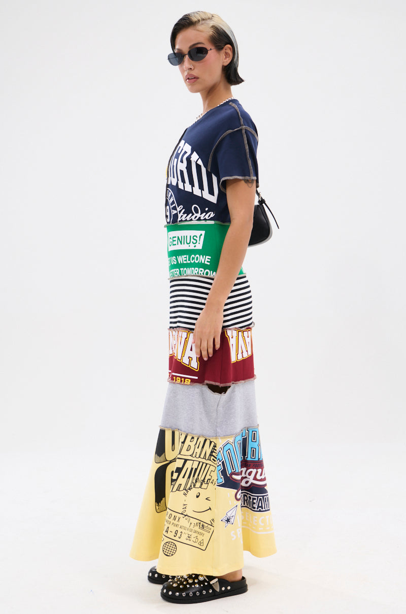 COOL GIRL ENERGY TSHIRT MAXI DRESS