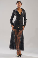 OK BOSS LADY BLAZER MAXI DRESS