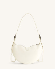Tessa Crushed Shoulder Bag - White