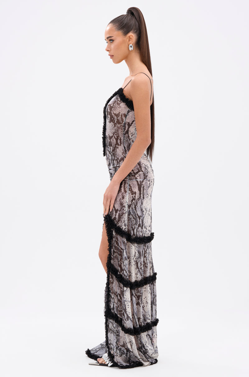 I BITE BACK PRINTED MAXI DRESS