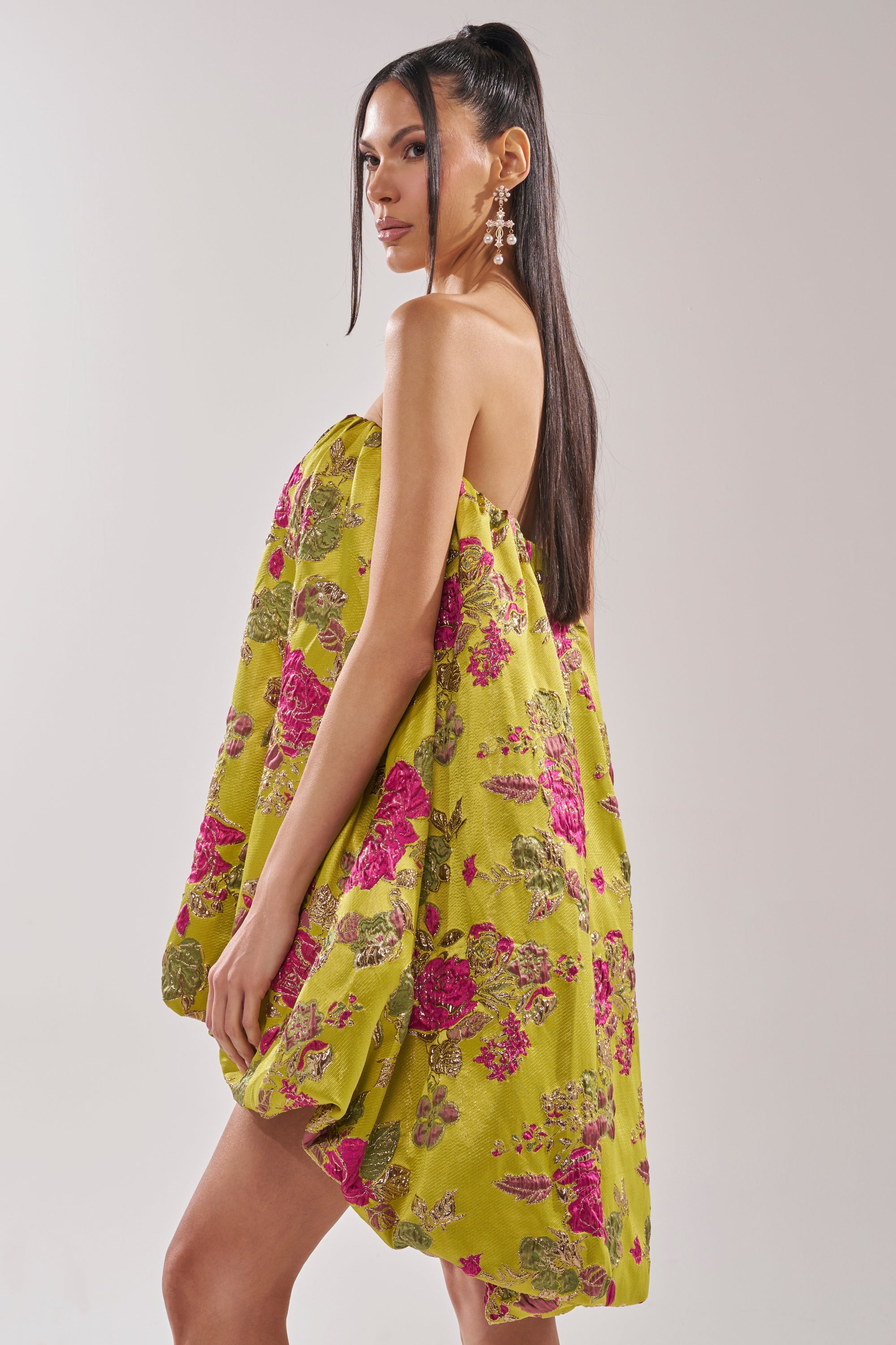 LOVER GIRL BROCADE BUBBLE DRESS
