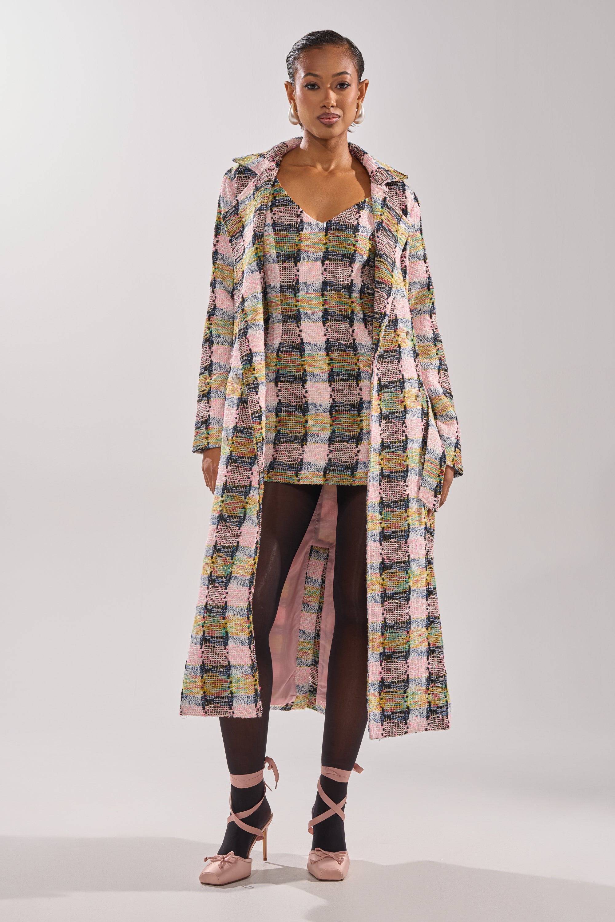 MAIN SQUEEZE TWEED MINI DRESS