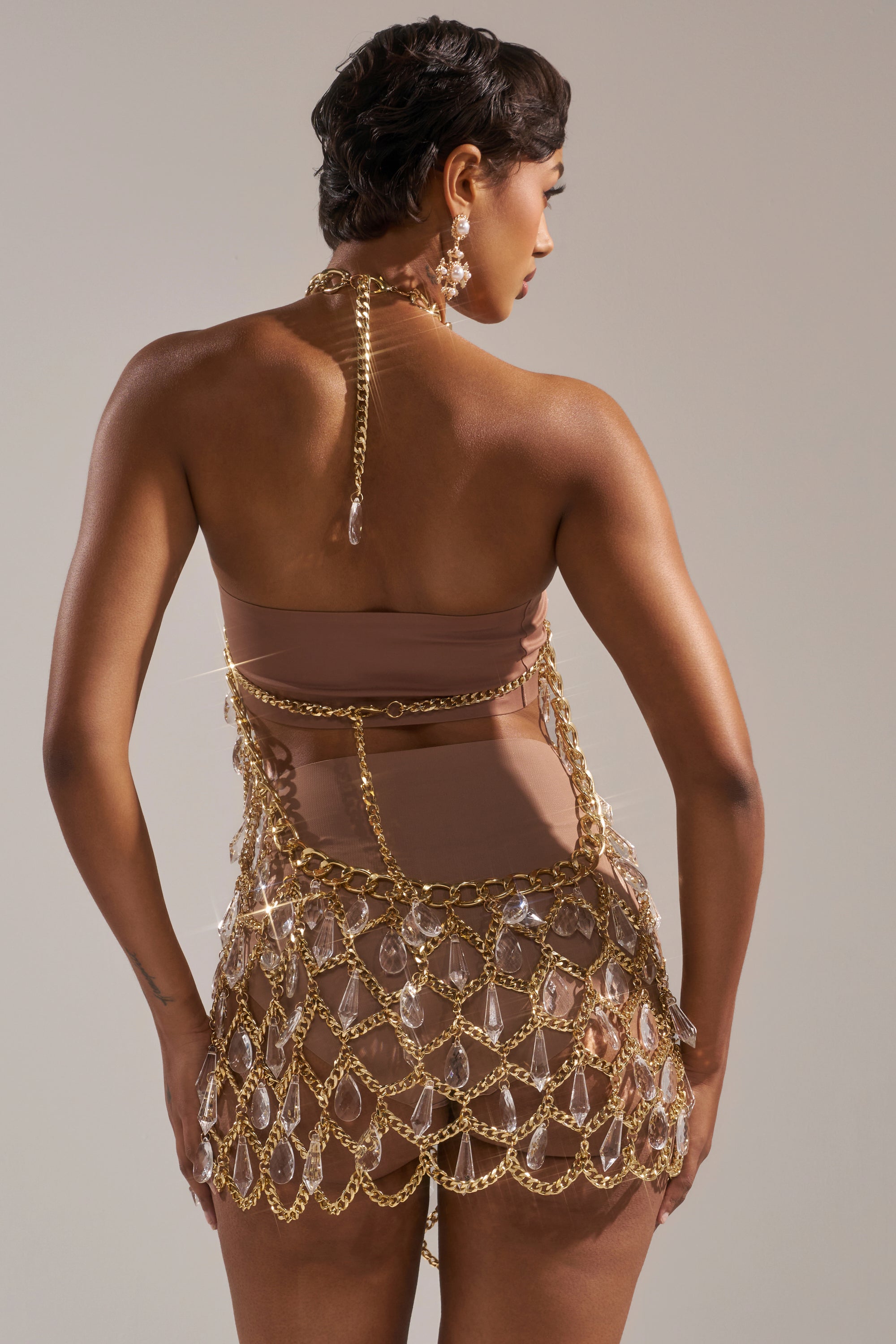 OH HOT DAMN RHINESTONE MINI DRESS