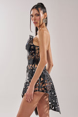 PARTY IN THE BACK CUT OUT MINI DRESS