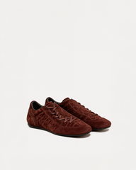 Nina Quilted Sneakers – Brown